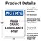 Signmission Food Grade Lubricants Only, 12 in W x Rectangle, Plastic OS-2PACK-NS-P-1218-V-12821 - alternate 3